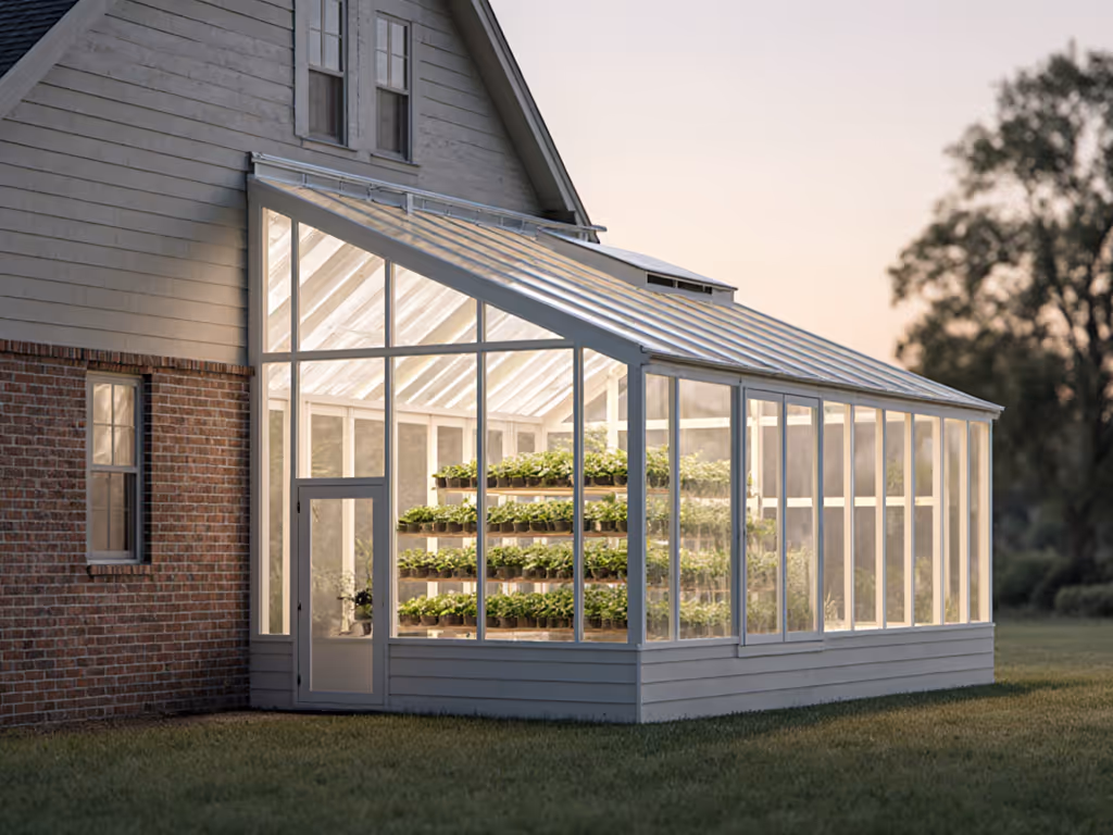 lean-to_greenhouse_attached_to_a_house