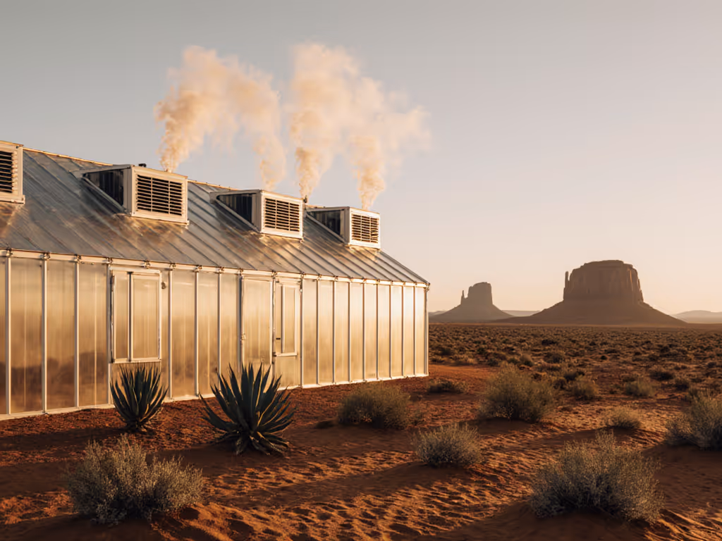 Arid Climate Greenhouse: Water-Saving Heat Control