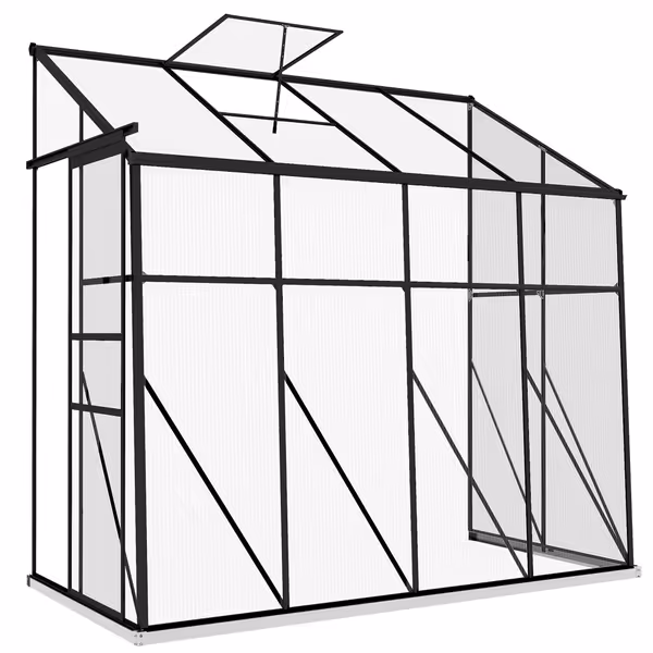 Outsunny 8' x 4' Lean-to Polycarbonate Greenhouse